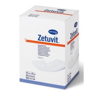 Zetuvit - savá komprese sterilní varianta: 10 x 10 cm, 25 ks