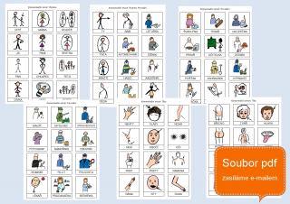 Komunikační kartičky, obrázková řeč - 780 symbolů (eBook - soubor v PDF)
