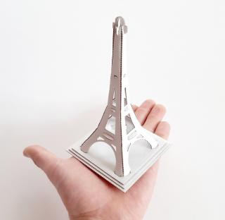 LEOLANDIA Mini Eiffelova věž, bílá