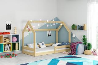 BMS Group Dětská postel Domek 1 160x80 Borovice (postel ve tvaru domečku)