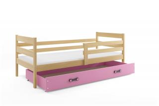 BMS Group Dětská postel Eryk 1 - Borovice/růžová - 190x80