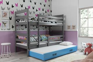 BMS Group Dětská postel Eryk 3 - Grafit/modrá 160x80