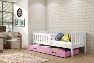BMS Group Dětská postel Kubus 1 Bílá/růžová 160x80
