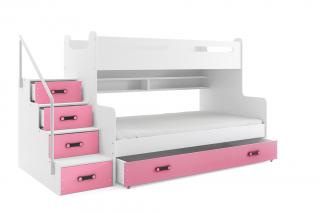 BMS Group Dětská postel Max 3 růžová