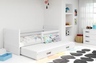 BMS Group Dětská postel s přistýlkou Rico 2 Bílá /bílá 200x90