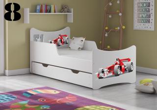 Dětská postel Formule - 8 bez šuplík (rošt + matrace ZDARMA)