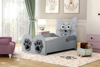 Dětská postel Kočka 160x80 (rošt a matrace zdarma)