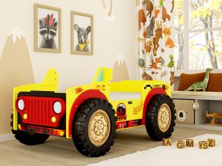 Dětská postel Monster truck 190x90cm (rošt + matrace Zdarma)