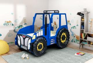 Dětská postel Traktor modrý 180x90cm