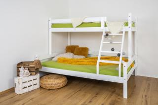 MAXIDO Dětská patrová postel Nela 200x120 bílá (Český výrobek)