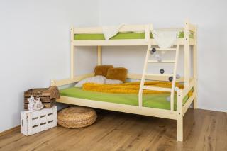 MAXIDO Dětská patrová postel Nela 200x120 přírodní (Český výrobek)