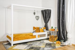 MAXIDO Dětská postel domeček Vali 180x80 bílá (Český výrobek)