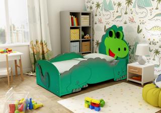 Plastiko Dětská postel Dino 160x80 (rošt + matrace Zdarma)