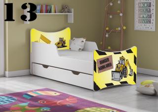 Plastiko Dětská postel se šuplíky Bagr - 13 - 160x80