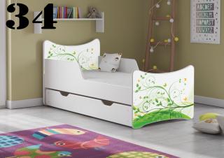 Plastiko Dětská postel se šuplíky Květina - 34 - 140x70