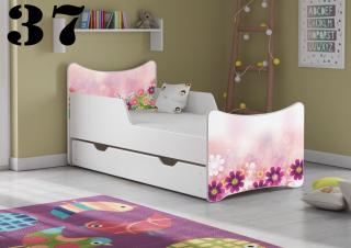 Plastiko Dětská postel se šuplíky Květiny - 37 - 180x90
