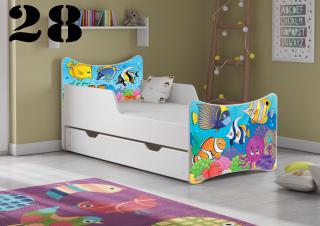 Plastiko Dětská postel se šuplíky Rybičky - 28 - 160x80