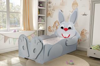 Plastiko Dětská postel Zajíc 160x80 (rošt + matrace Zdarma)