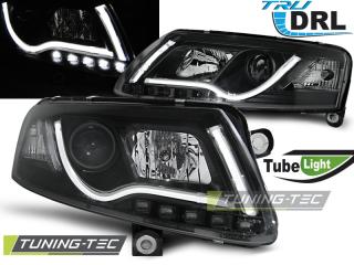 Audi A6 C6 04-08 - Přední světla TUBE LIGHT DRL - Černá