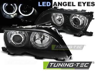 BMW 3 E46 01-05 - Přední světla ANGEL EYES LED - Chromová Sedan/Combi