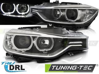 BMW 3 F30/F31 11-15 - Přední světla ANGEL EYES LED - Černá Sedan/Combi