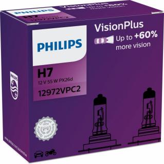 Philips Vision Plus+60% 12972VPC2 H7 PX26d 12V 55W 2ks duopack