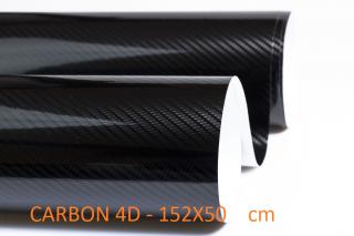 Carbon folie 5D 152x50cm černá (carbon folie s kanálky)