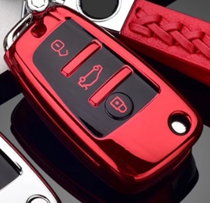 Obal na klíč Audi - červená
