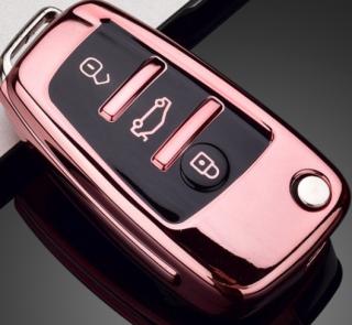 Obal na klíč Audi - růžová