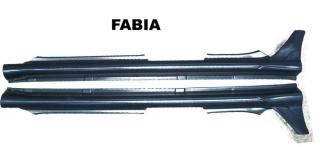 Plastové prahy Škoda Fabia - 2 kusy Jemný desén (Kvalitní provedení)