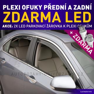 AKCE: Deflektory na Fiat Panda, 5D, r.v.02/2012, + zadní (Fiat - ofuky skel)