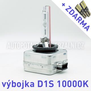 AKCE: Výbojka xenon D1S 10000K do originálních světlometů (Výbojka D1S 10000K - AKCE - ke každé zakoupené výbojce ZDARMA LED SMD parkovací žárovky s funkcí CANBUS !)
