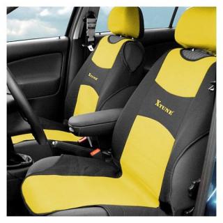 Autopotahy sedadla TRIKO přední 2ks žlutý (Universální potahy do auta)