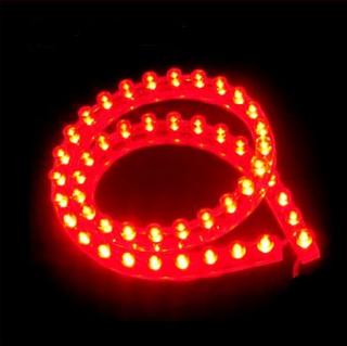 LED pásek diodový- PVC, délka 72cm, červené světlo (LED diodový ohebný PVC pásek, 12V 72cm LED, červené světlo, 1ks)