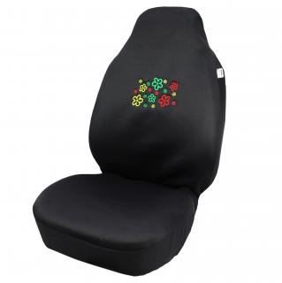 Potah předního sedadlal - EAGLE - BLACK FLOWERS