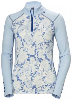 HELLY HANSEN W LIFA MERINO MIDWEIGHT GRAPHIC 1/2 ZIP Baby Trooper Floral Cross L