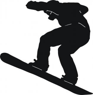Snowboardista 4 samolepka / 8,8 x 9 cm / černá