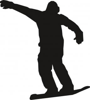 Snowboardista 7 samolepka / 8,1 x 9 cm / černá