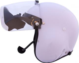 MicroAvionics UL-100 - Integrovaný systém přilba se sluchátky Barva: Bílá, Hledí: čiré, Velikost: XL: 61-62cm