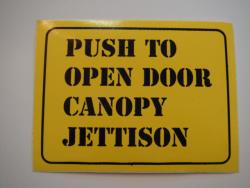 Push to open door......