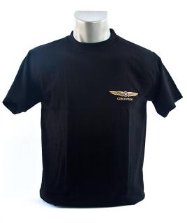 Tričko CZECH PILOT Barva: černá, Velikost: XL