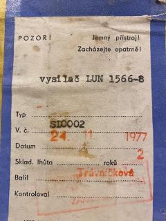 Vysílač Lun 15XX typ: Lun 1566-8