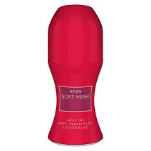 Avon Kuličkový deodorant antiperspirant Soft Musk Delice Velvet Berries 50 ml