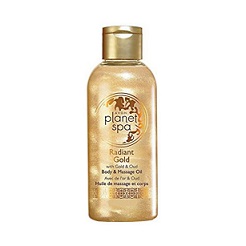 Avon Planet Spa Rozjasňující olej na tělo a vlasy se zlatými částečkami 150 ml