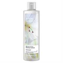 Avon Senses Krémový sprchový gel s vůní bílé lilie a mošusu 250 ml