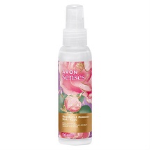 Avon Senses Tělový sprej s vůní růžové pivoňky a magnolie 100 ml