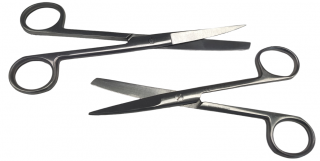 Chirurgické kombinované nůžky zahnuté Velikost: 14,5 cm