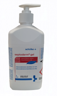 Dezinfekční gel na ruce s alkoholem Septoderm s dávkovačem Objem: 500 ml s dávkovačem