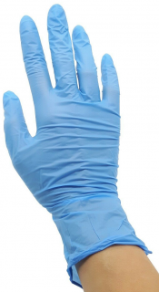 Nitrilové vyšetřovací bezpudrové rukavice EasyCare s texturovanou špičkou prstů 100 ks Velikost: L