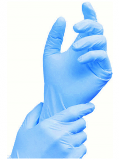 Nitrilové vyšetřovací bezpudrové rukavice EasyCare s texturovanou špičkou prstů 100 ks Velikost: XL